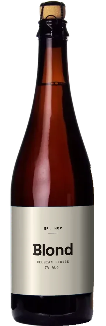 Fles Blond met een neutraal etiket