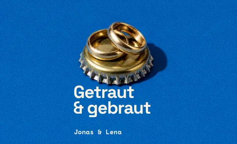 Beispiel für ein Etikett zum Anlass Hochzeit