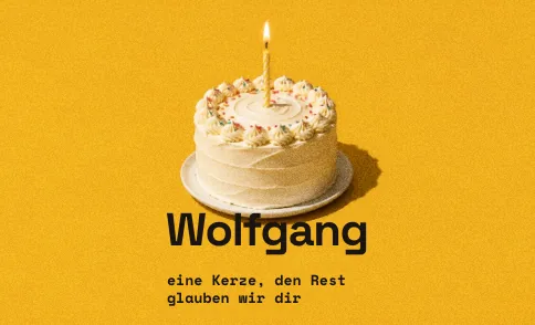 Beispiel für ein Etikett zum Anlass Runder Geburtstag