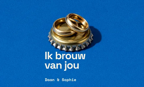 Voorbeeld van een etiket voor Bruiloft