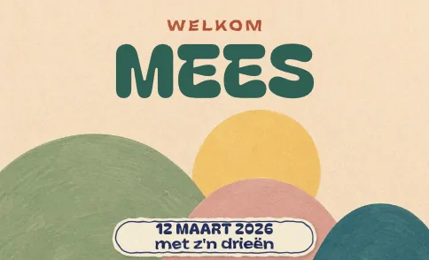 Voorbeeld van een etiket voor Kersverse ouders