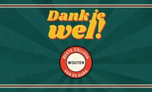 Voorbeeld van een etiket voor Bedrijf of kerst