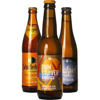 Selectie van weizen bieren uit ons assortiment