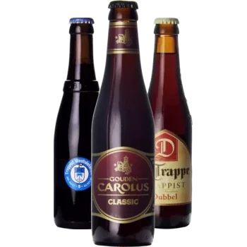 Auswahl von dubbel Bieren aus unserem Sortiment