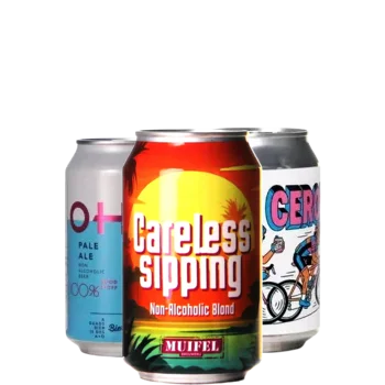 Selectie van alcoholvrij bieren uit ons assortiment