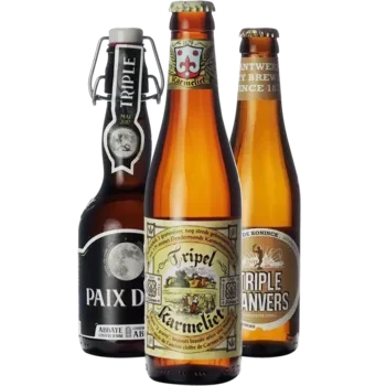 Auswahl von tripel Bieren aus unserem Sortiment