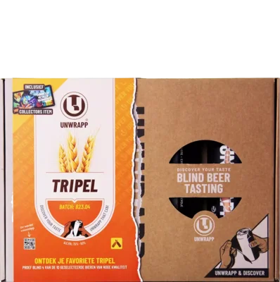 Unwrapp Tripel Box (Blindproeverij) 4 x 33 Tripel Bier kopen