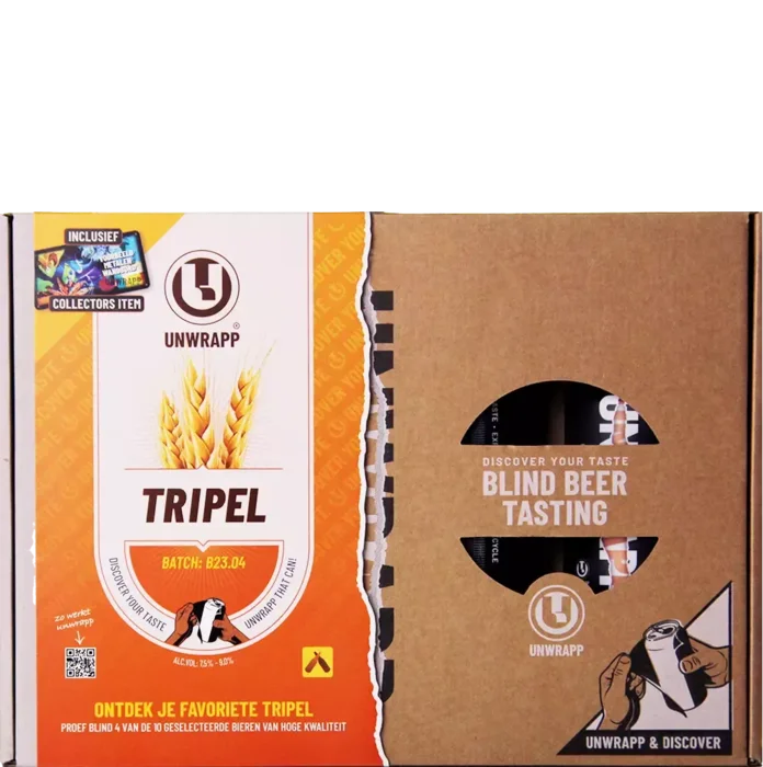 Unwrapp Tripel Box (Blindproeverij) 4 x 33 Tripel Bier kopen