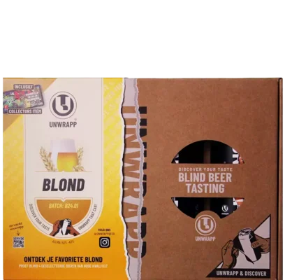 Unwrapp Blond Box (Blindproeverij) 4 x 33 Blond Bier kopen