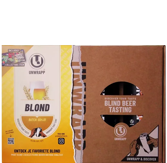 Unwrapp Blond Box (Blindproeverij) 4 x 33 Blond Bier kopen