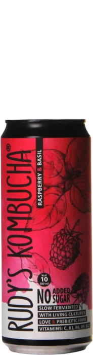 Rudy's Kombucha Raspberry & Basil 33 Alcoholvrij Bier kopen