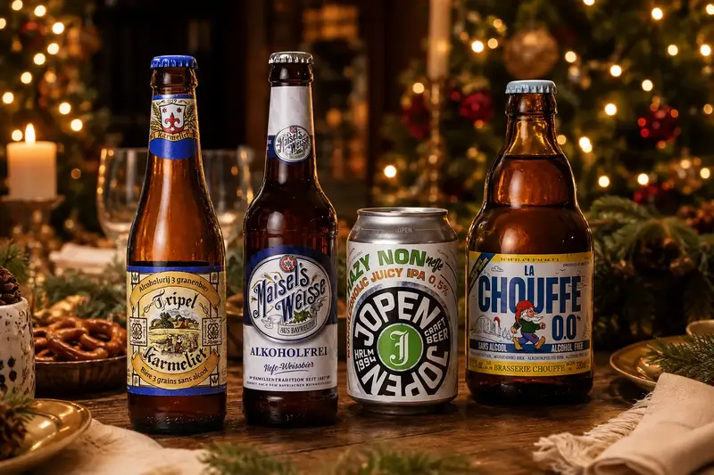 Alcoholvrij bier met kerst