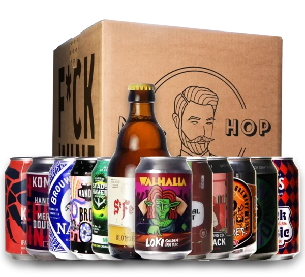 Bierpakket belgische en nederlandse blikken