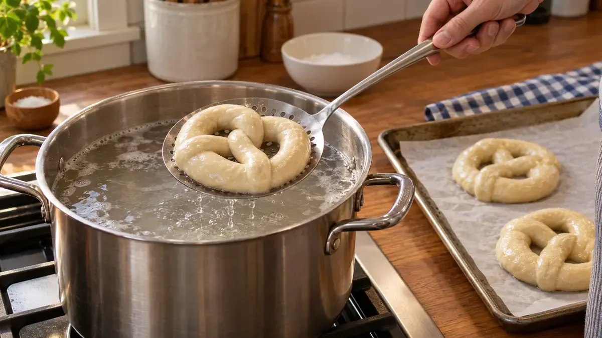 Stap 5 - Geef de pretzels een sodabad
