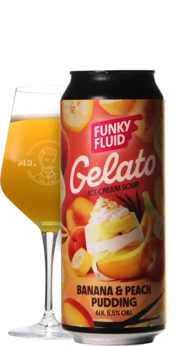 Funky Fluid Gelato: Banana & Peach Pudding
