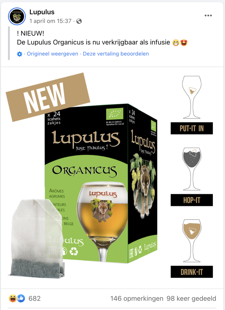 1 april grap over bier van Lupulus