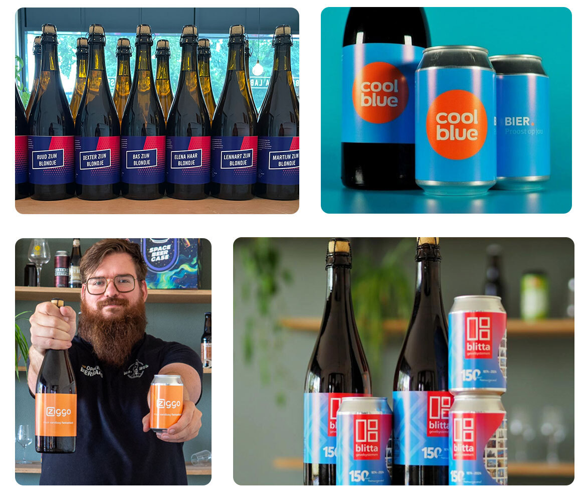 Gepersonaliseerd Bier. van Coolblue met bedrijfslogo