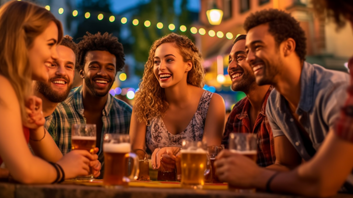 De dag om met een internationaal gezelschap internationale bieren te drinken