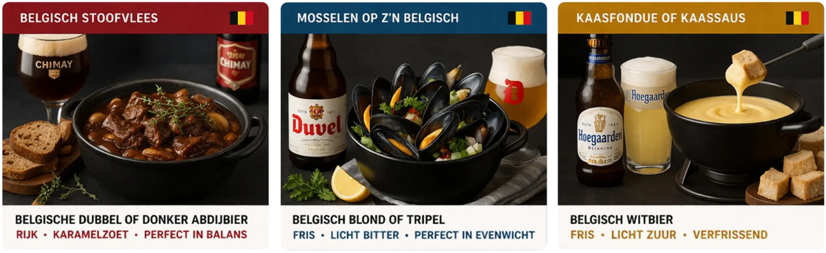 Foodpairing tips met belgische bieren