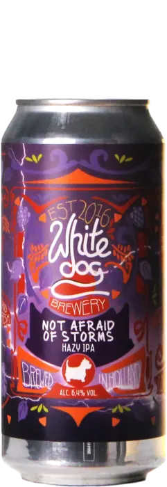 White Dog Not Afraid Of Storms