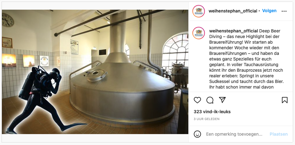 1 april grap over bier van Weihenstephaner