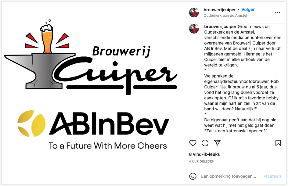 1. April Witz Bier Brauerei Cuiper