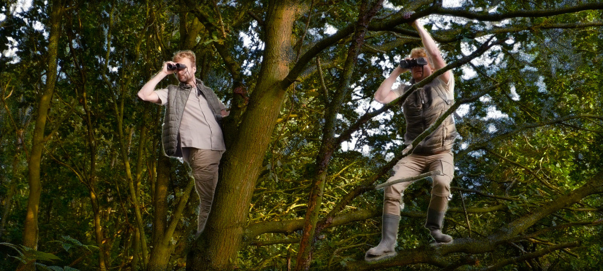 Rik en Ralph kijken hun ogen uit. Rare vogels.