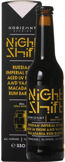 Horizont Night Shift Vintage 2025 / Russian Imperial Stout Aged In Rhum And Vanilla Macadamia Rum Barrels