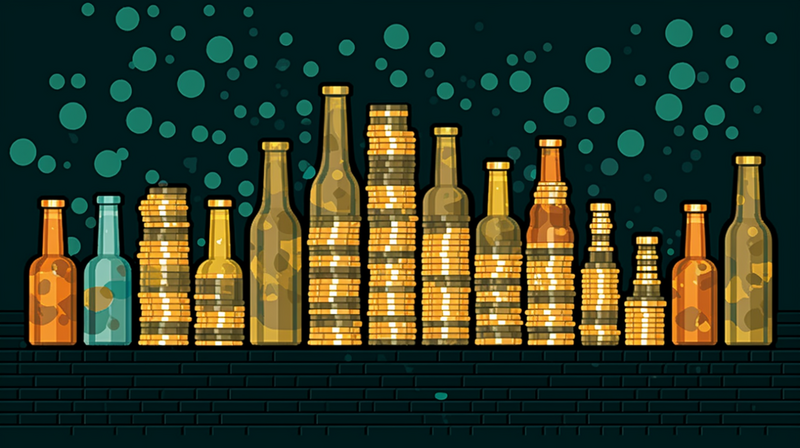 Visualisatie van de stijgende bierprijzen