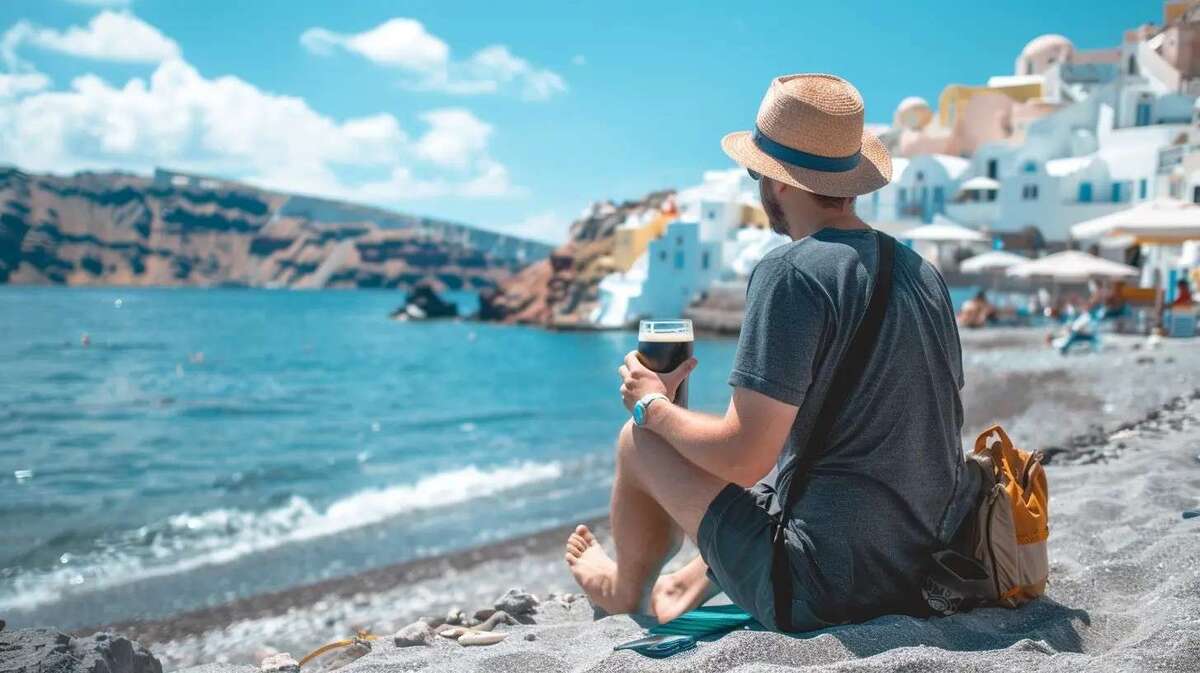 Stout trinken in Griechenland