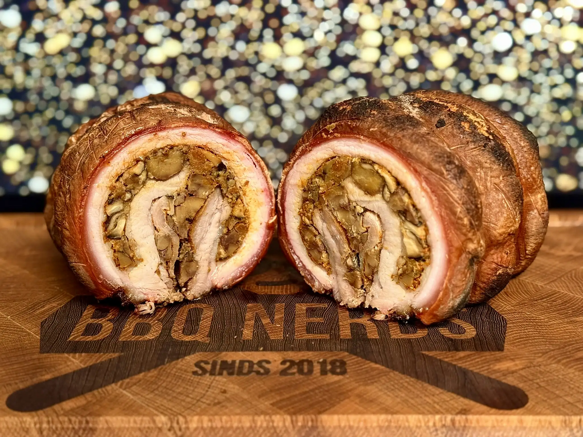 Als de porchetta van BBQ Nerds klaar is, ziet hij er zo uit!