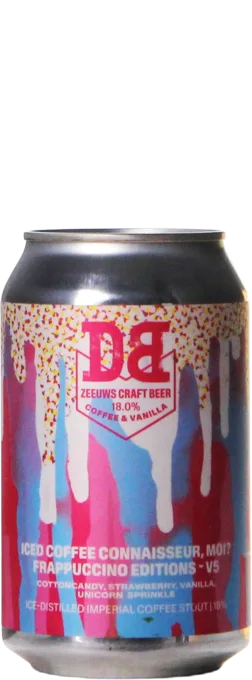 Dutch Bargain Iced Coffee Connaisseur Moi? Frappuccino Editions V5 Cottoncandy Strawberry Vanilla Unicorn Sprinkle