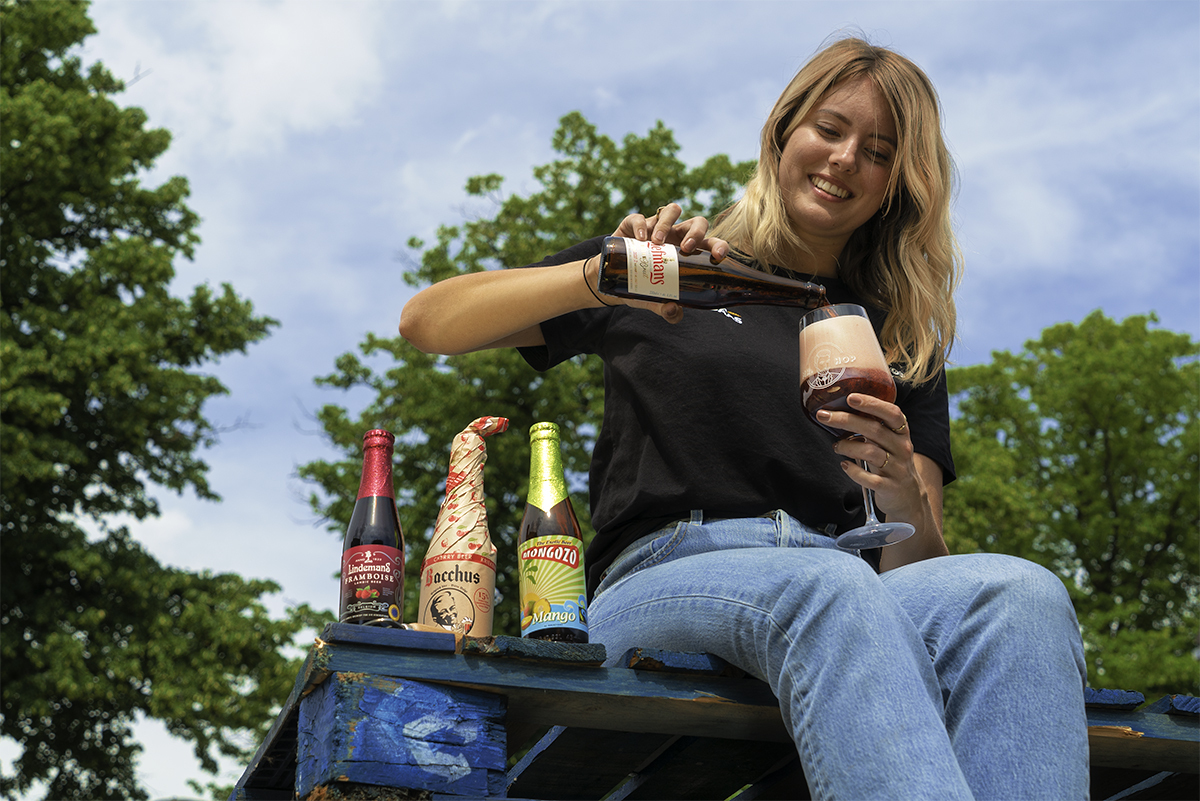 Kriek Bier trinken