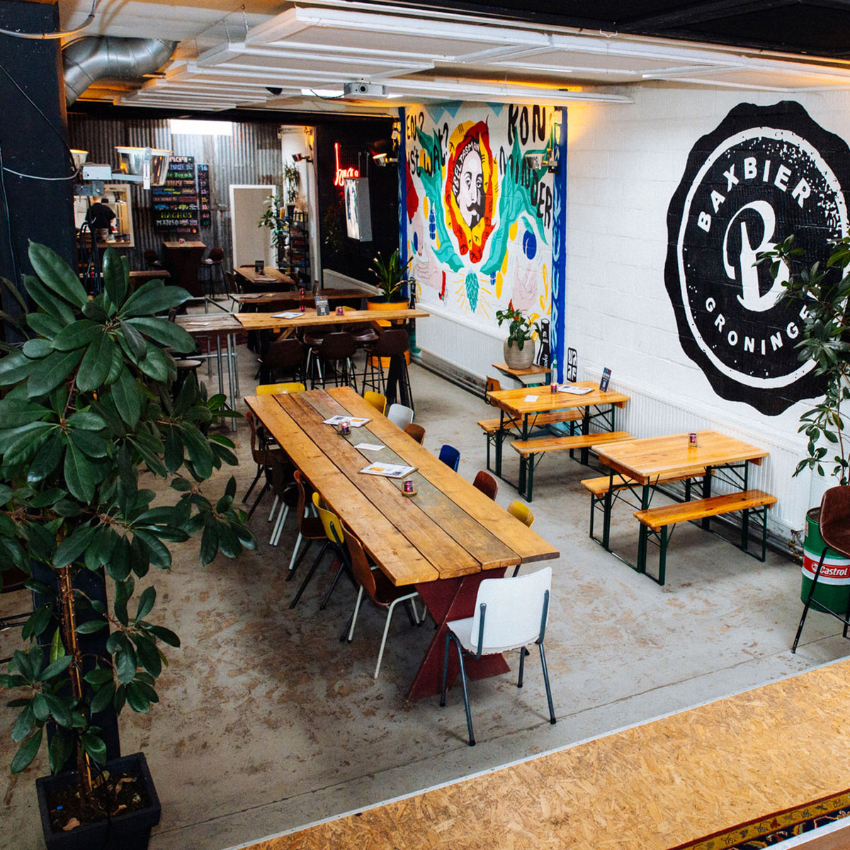 Der Taproom von Baxbier am Reitdiep in Groningen.