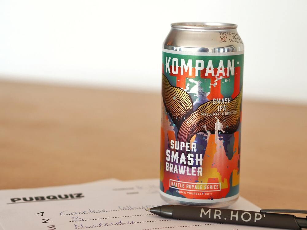 Een van de SMaSH bieren van Kompaan