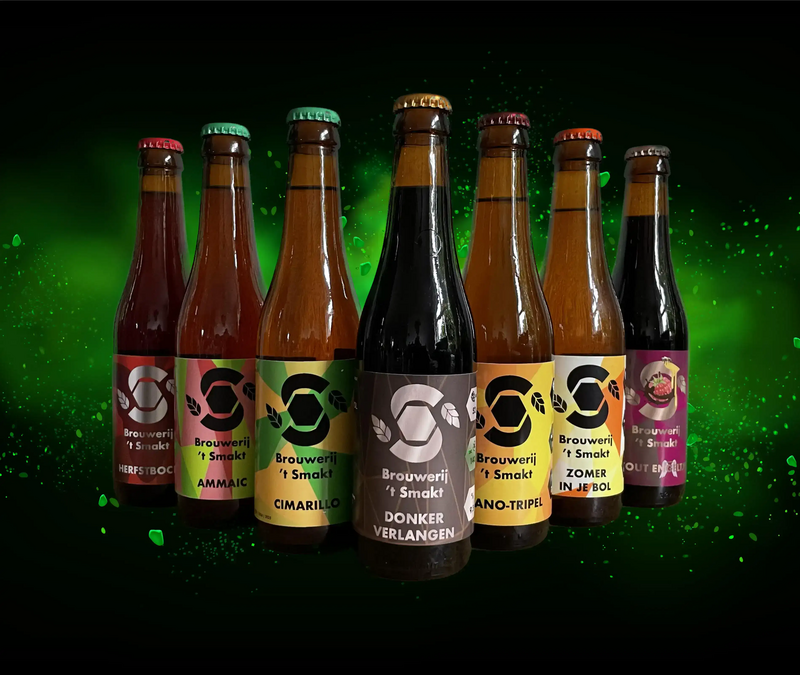 Een selectie van bieren van Brouwerij 't Smakt