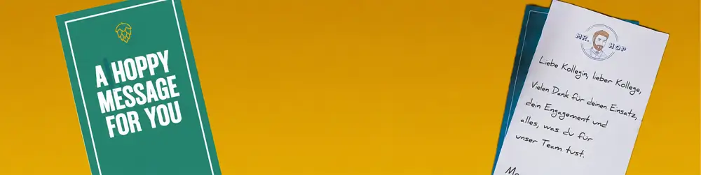 Füge eine persönliche Nachricht für den Empfänger hinzu!